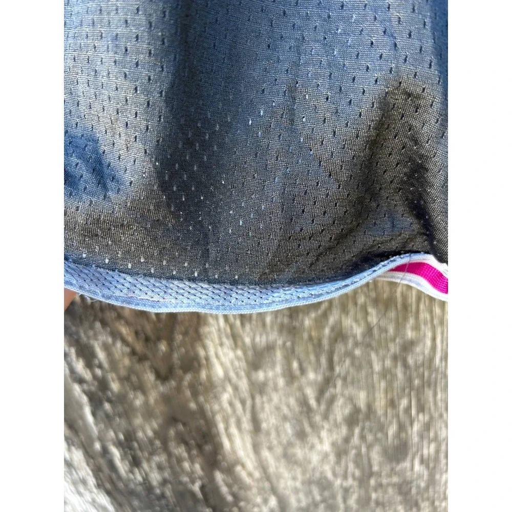 Nike Dri-FIT Women Large Mesh Basketball Shorts Gray Pink Y2K Running Gym Sporty
